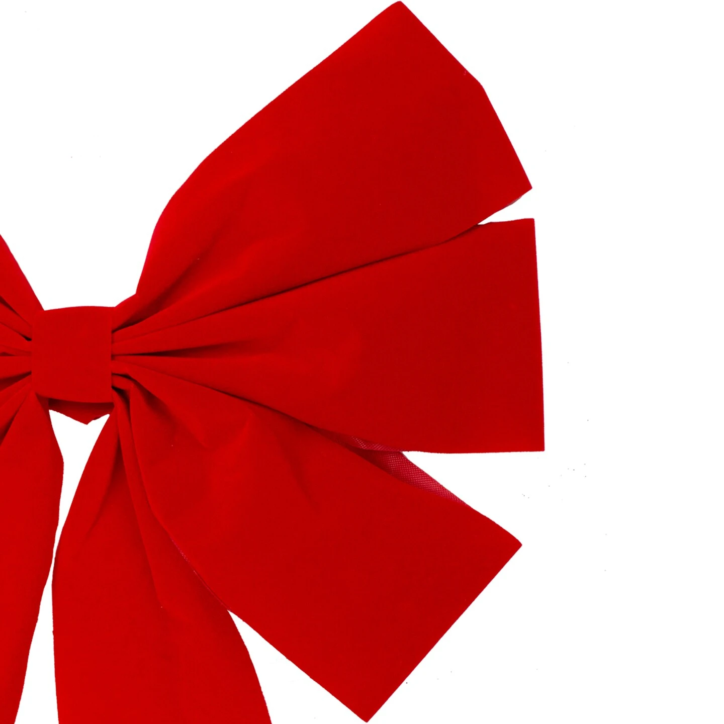 Northlight 6-Loop Velveteen Christmas Bow Decoration - 12" X 25" - Red 6 Northlight 6-Loop Velveteen Christmas Bow Decoration - 12" X 25" - Red - Image 4