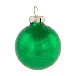 Northlight 2-Finish Christmas Glass Ball Ornaments - 1.75" (45mm) - Green - 10ct -Northlight 197697861666016