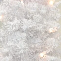 Northlight Pre-Lit Flocked Snow White Artificial Christmas Wreath - 36" - Clear Lights -Northlight 197697921238240