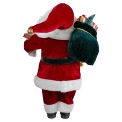 Northlight 18-Inch Standing Curly Beard Santa Christmas Figure With Presents Red -Northlight 197697948697824