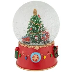 Northlight Train And Christmas Tree Village Musical Snow Globe - 8" Red 14 Northlight Train And Christmas Tree Village Musical Snow Globe - 8" Red -Northlight 197698176763104
