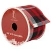 Northlight Red And Black Plaid Wired Craft Christmas Ribbon 2.5" X 10 Yards -Northlight 197698562119904