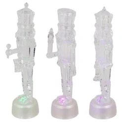 Northlight LED Lighted Icy Crystal Nutcracker Christmas Figures - 7.5" - Multicolor Lights -Set Of 3 Clear 14 Northlight LED Lighted Icy Crystal Nutcracker Christmas Figures - 7.5" - Multicolor Lights -Set Of 3 Clear -Northlight 197698808530144