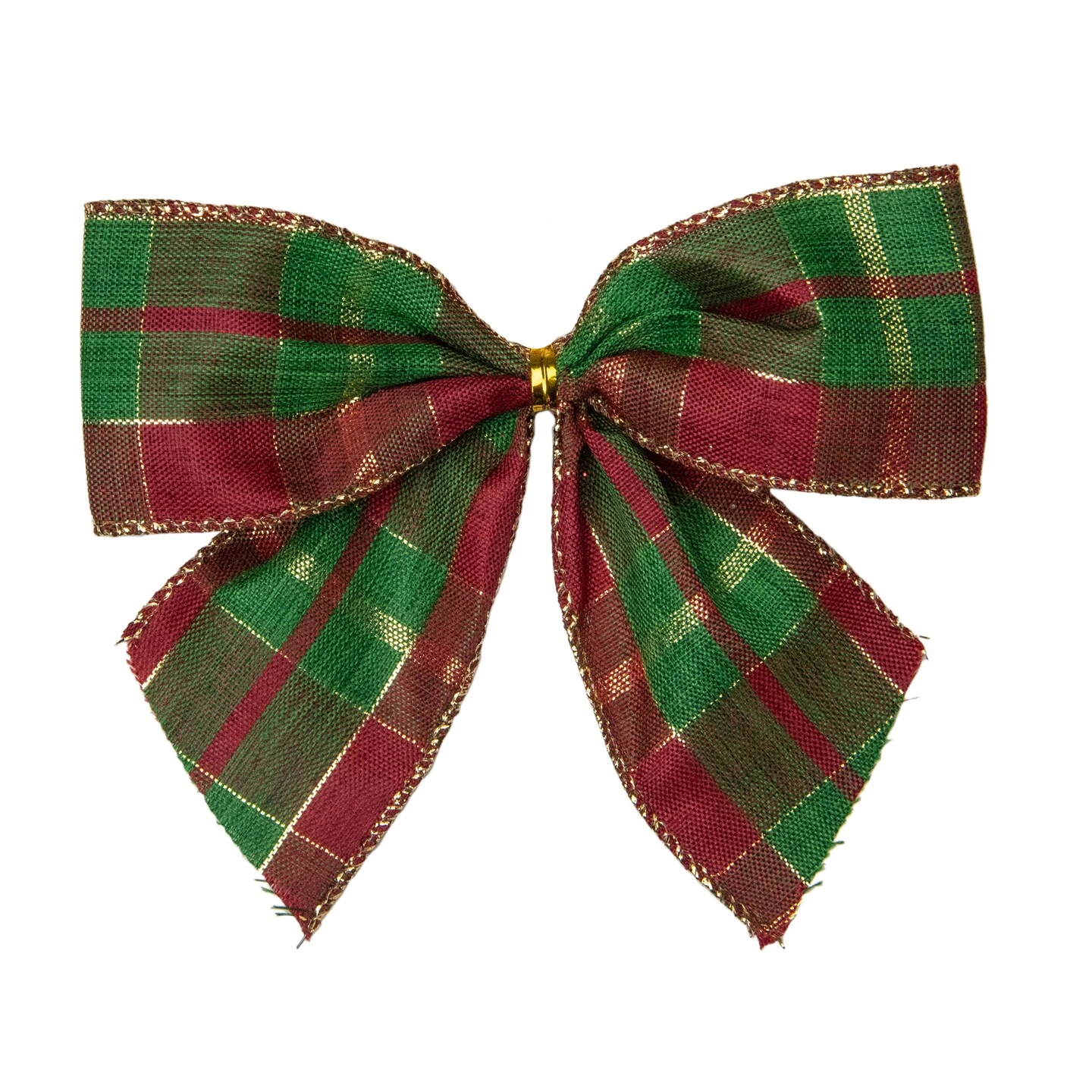 Northlight Plaid 2-Loop Christmas Bow Decorations - 5.5" - Red And Green - Pack Of 6 6 Northlight Plaid 2-Loop Christmas Bow Decorations - 5.5" - Red And Green - Pack Of 6 - Image 4