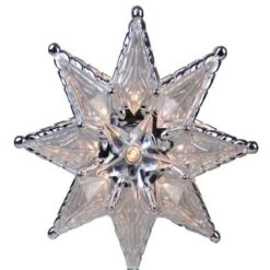 Northlight 8" Lighted Silver And Clear Mosaic Star Christmas Tree Topper - Clear Lights 10 Northlight 8" Lighted Silver And Clear Mosaic Star Christmas Tree Topper - Clear Lights -Northlight 197698898511072