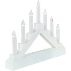 Northlight LED Lighted Christmas Candelabra Bridge - White Base - 13" 14 Northlight LED Lighted Christmas Candelabra Bridge - White Base - 13" -Northlight 197698984494304
