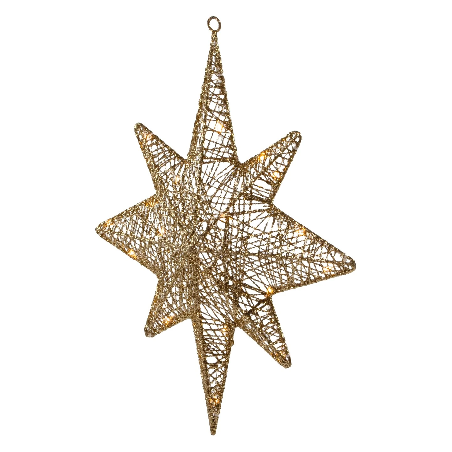 Northlight LED Lighted Hanging Bethlehem Star Outdoor Christmas Decoration - 22" - Warm White Gold 7 Northlight LED Lighted Hanging Bethlehem Star Outdoor Christmas Decoration - 22" - Warm White Gold - Image 5