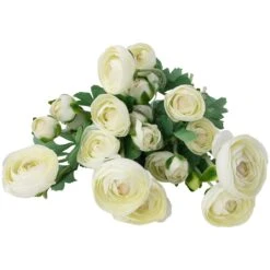 Northlight Real Touch™ Cream Ranunculus Artificial Floral Sprays, Set Of 6 - 21" White 15 Northlight Real Touch™ Cream Ranunculus Artificial Floral Sprays, Set Of 6 - 21" White -Northlight 197699169043680