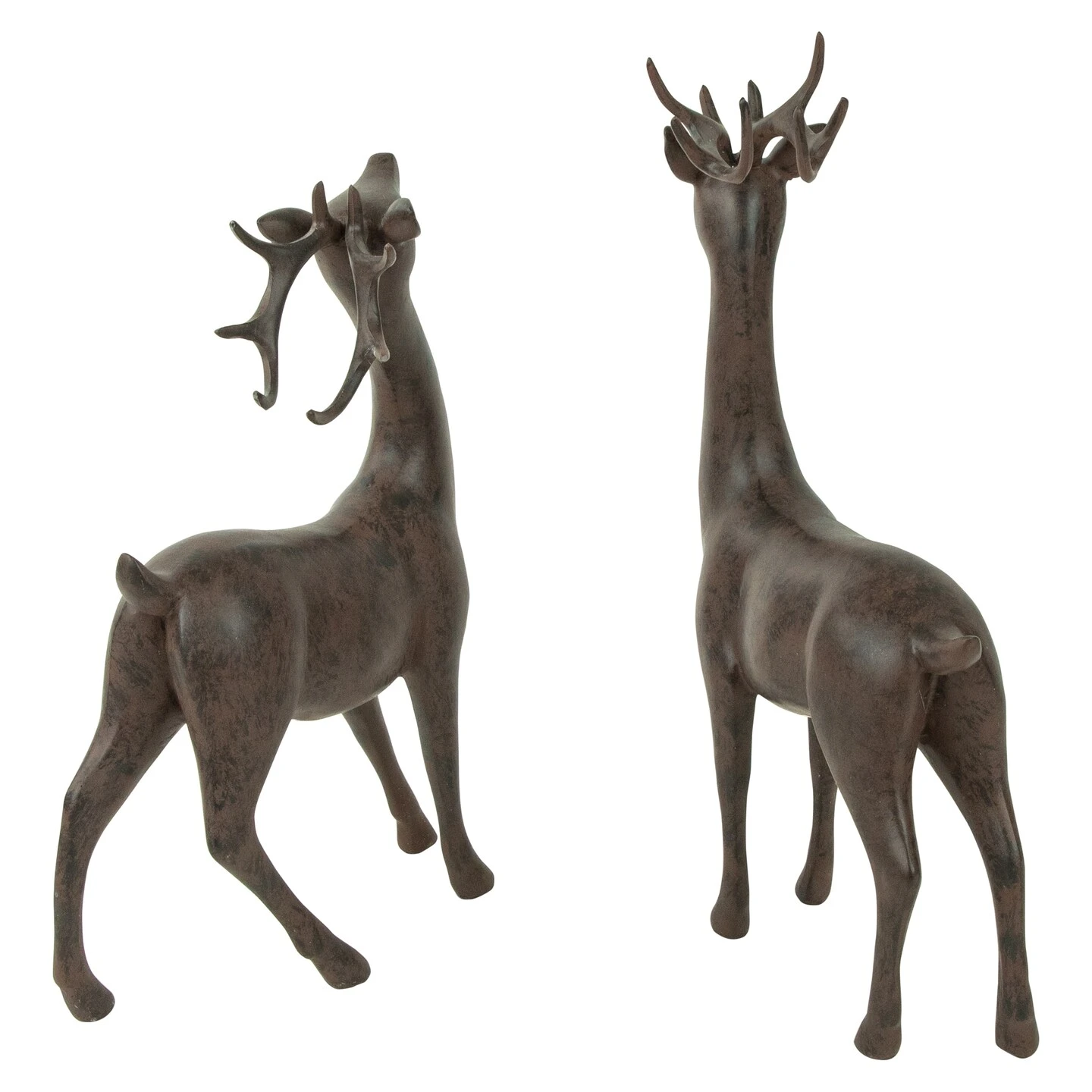 Northlight Standing Deer Christmas Decorations - 14" - Brown - Set Of 2 7 Northlight Standing Deer Christmas Decorations - 14" - Brown - Set Of 2 - Image 5