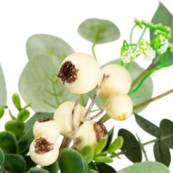 Northlight 19" Eucalyptus Leaf And White Berry Floral Spring Pick Green -Northlight 198503076760624
