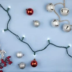 Northlight LED G12 Berry Christmas Lights - Pure White - 16' Green Wire - 50ct -Northlight 20047793468944