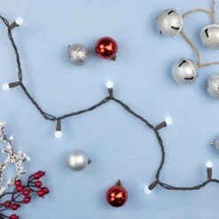 Northlight LED G12 Berry Christmas Lights - Pure White - 16' Brown Wire - 50ct -Northlight 20048061904400