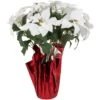 Northlight Artificial Christmas Poinsettia Flowers With Wrapped Base - 22" - White