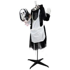 Northlight LED Lighted And Animated Skeleton Maid Head-in-Hand Halloween Figure - 57" Black 15 Northlight LED Lighted And Animated Skeleton Maid Head-in-Hand Halloween Figure - 57" Black -Northlight 203159732415408