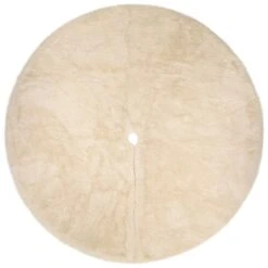 Northlight Faux Fur Round Tree Skirt - 84“ - White Ivory -Northlight 205125690334928