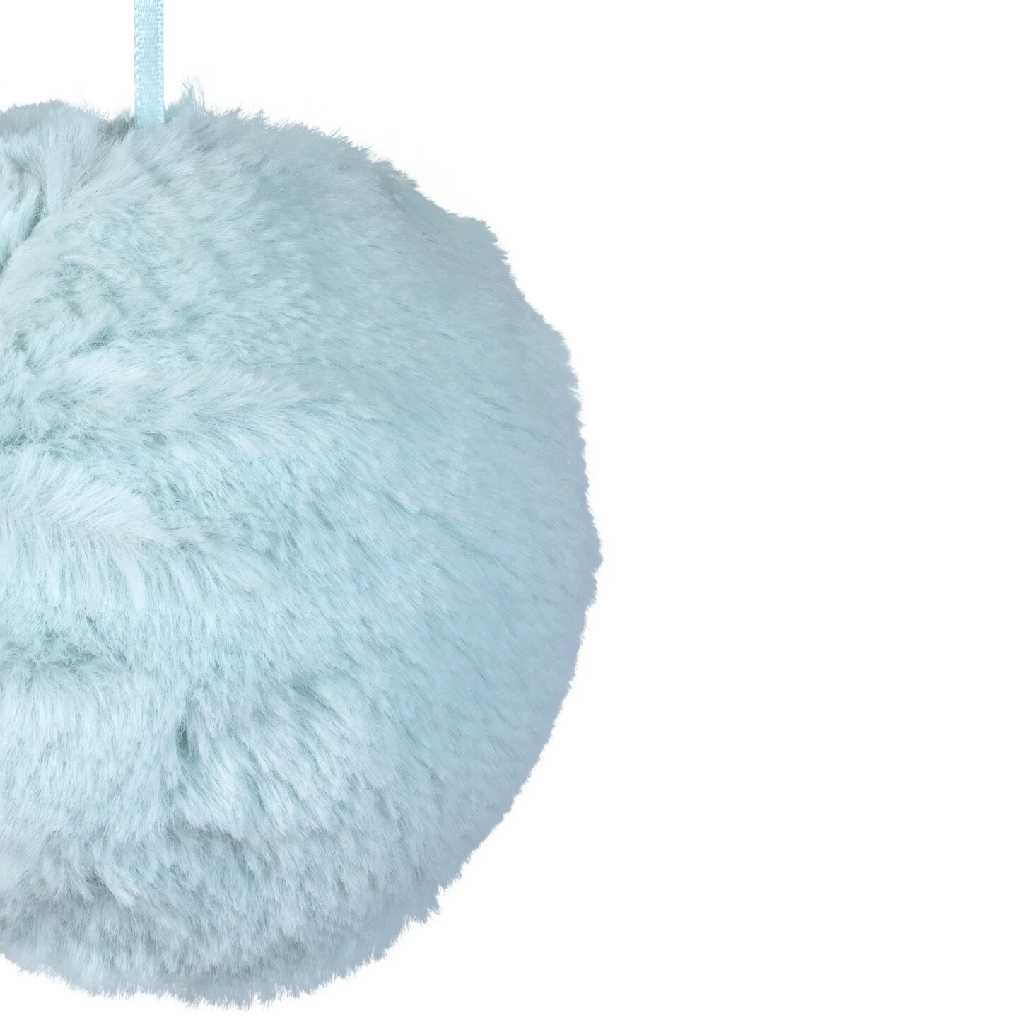 Northlight Faux Fur Plush Ball Christmas Ornament - 4" - Light Green 9 Northlight Faux Fur Plush Ball Christmas Ornament - 4" - Light Green - Image 7
