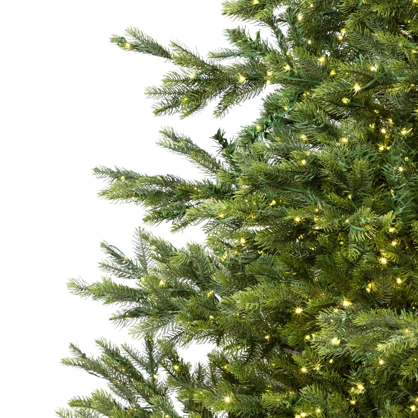 Northlight Real Touch™️ Pre-Lit Full Oregon Noble Fir Artificial Christmas Tree - 6.5' - Warm White LED Lights Green 7 Northlight Real Touch™️ Pre-Lit Full Oregon Noble Fir Artificial Christmas Tree - 6.5' - Warm White LED Lights Green - Image 5