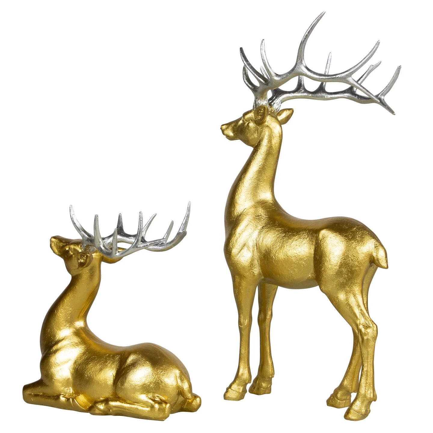 Northlight Standing And Sitting Reindeer Christmas Figures - Gold - Set Of 2 9 Northlight Standing And Sitting Reindeer Christmas Figures - Gold - Set Of 2 - Image 7