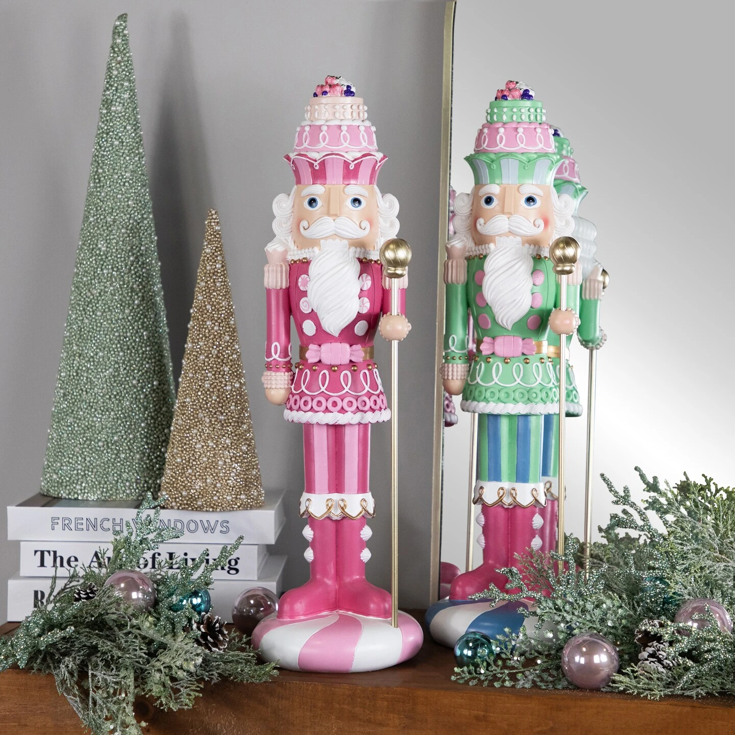 Northlight Pastel Candy Nutcracker King Christmas Figure - 21.5" - Pink 6 Northlight Pastel Candy Nutcracker King Christmas Figure - 21.5" - Pink - Image 4
