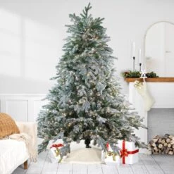 Northlight 7.5' Pre-Lit Full Frosted Butte Fir Artificial Christmas Tree - Clear AlwaysLit Lights Green 13 Northlight 7.5' Pre-Lit Full Frosted Butte Fir Artificial Christmas Tree - Clear AlwaysLit Lights Green -Northlight 206261931674704 2