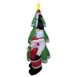 Northlight LED Lighted Inflatable Christmas Tree With Santa And Friends Outdoor Decoration - 8.25' Multi -Northlight 209947607686736