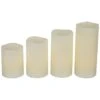 Northlight LED Flameless Flickering Wax Pillar Candles - 7" - Cream - Set Of 4 Ivory -Northlight 212627567845600