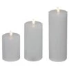 Northlight LED Solid Flameless Flickering Wax Pillar Candles - 8" - White - Set Of 3 2 Northlight LED Solid Flameless Flickering Wax Pillar Candles - 8" - White - Set Of 3 -Northlight 212628507369696
