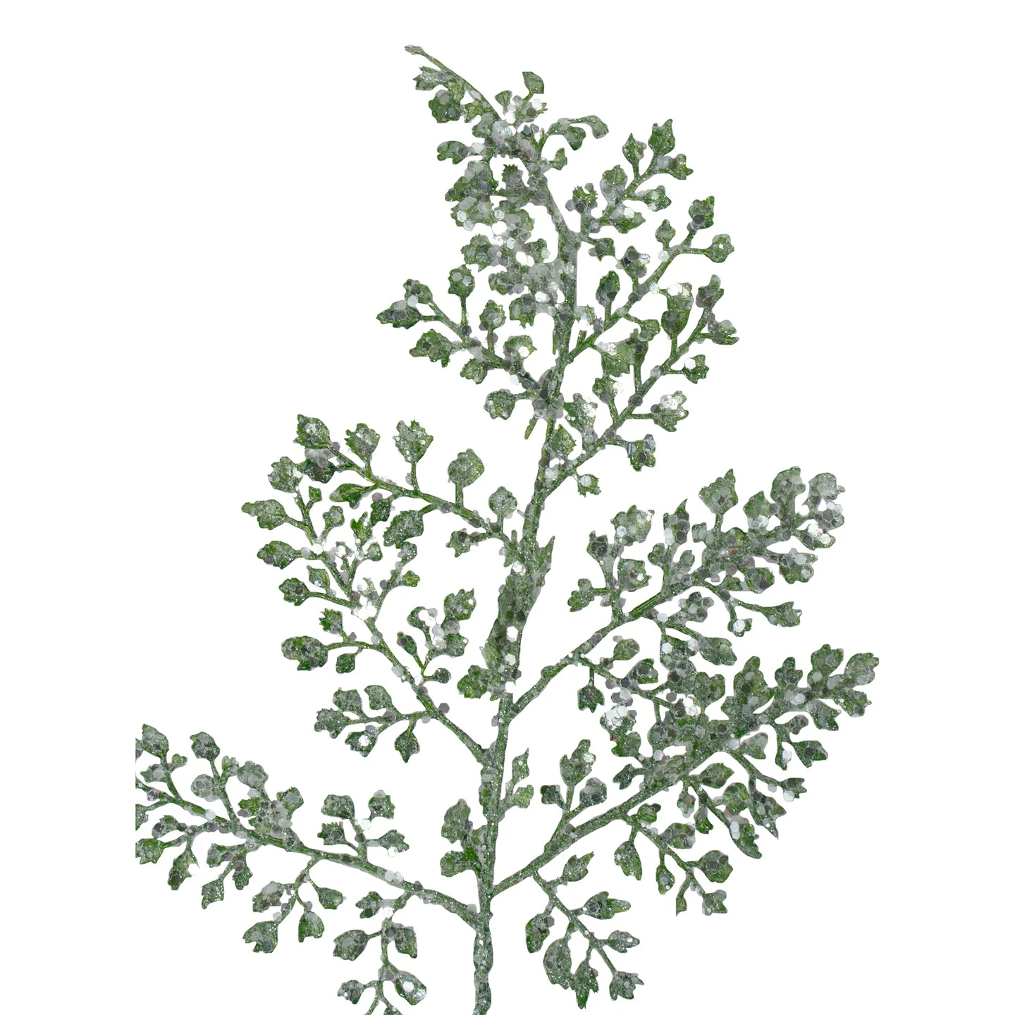 Northlight Glittered Leaves Artificial Christmas Spray - 18" - Green 6 Northlight Glittered Leaves Artificial Christmas Spray - 18" - Green - Image 4