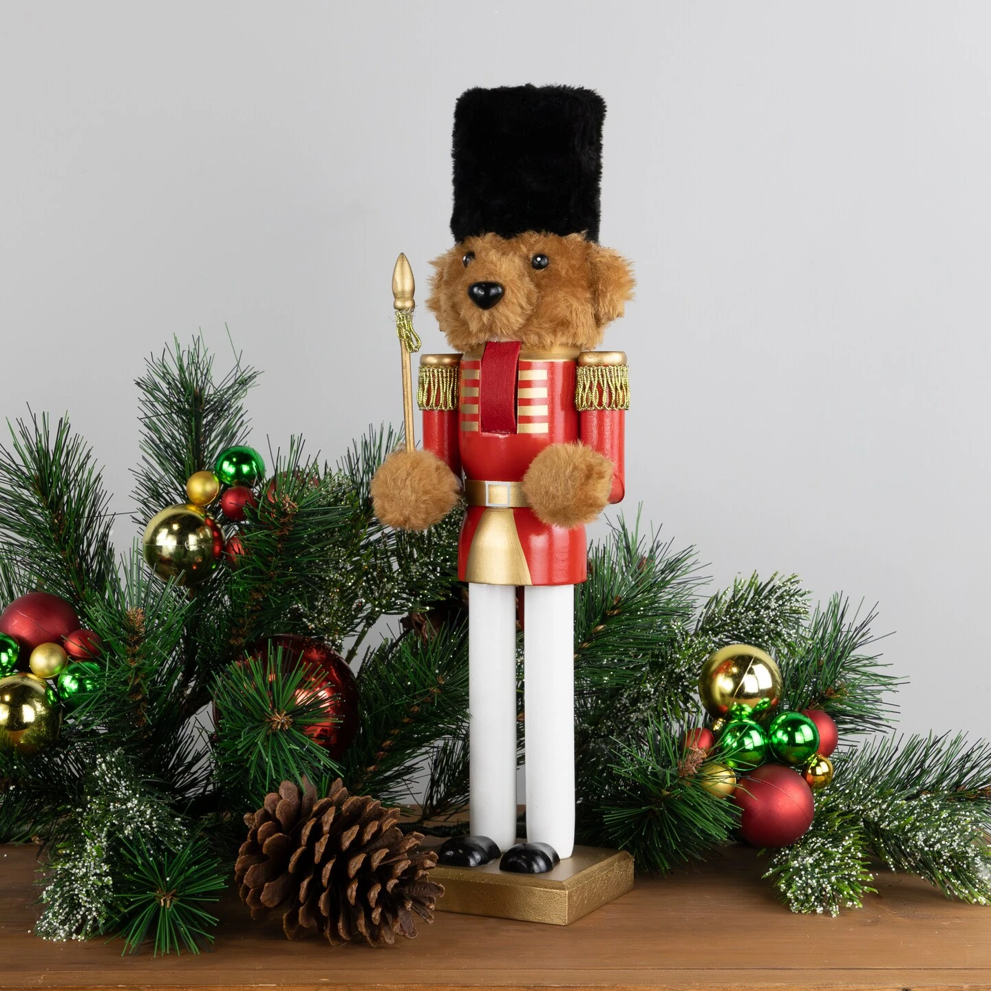 Northlight Plush Teddy Bear Soldier Christmas Nutcracker - 14" - Red And Gold 5 Northlight Plush Teddy Bear Soldier Christmas Nutcracker - 14" - Red And Gold - Image 3