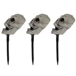 Northlight Set Of 3 Skull Stakes Outdoor Yard Halloween Decorations Gray 13 Northlight Set Of 3 Skull Stakes Outdoor Yard Halloween Decorations Gray -Northlight 213867150001376