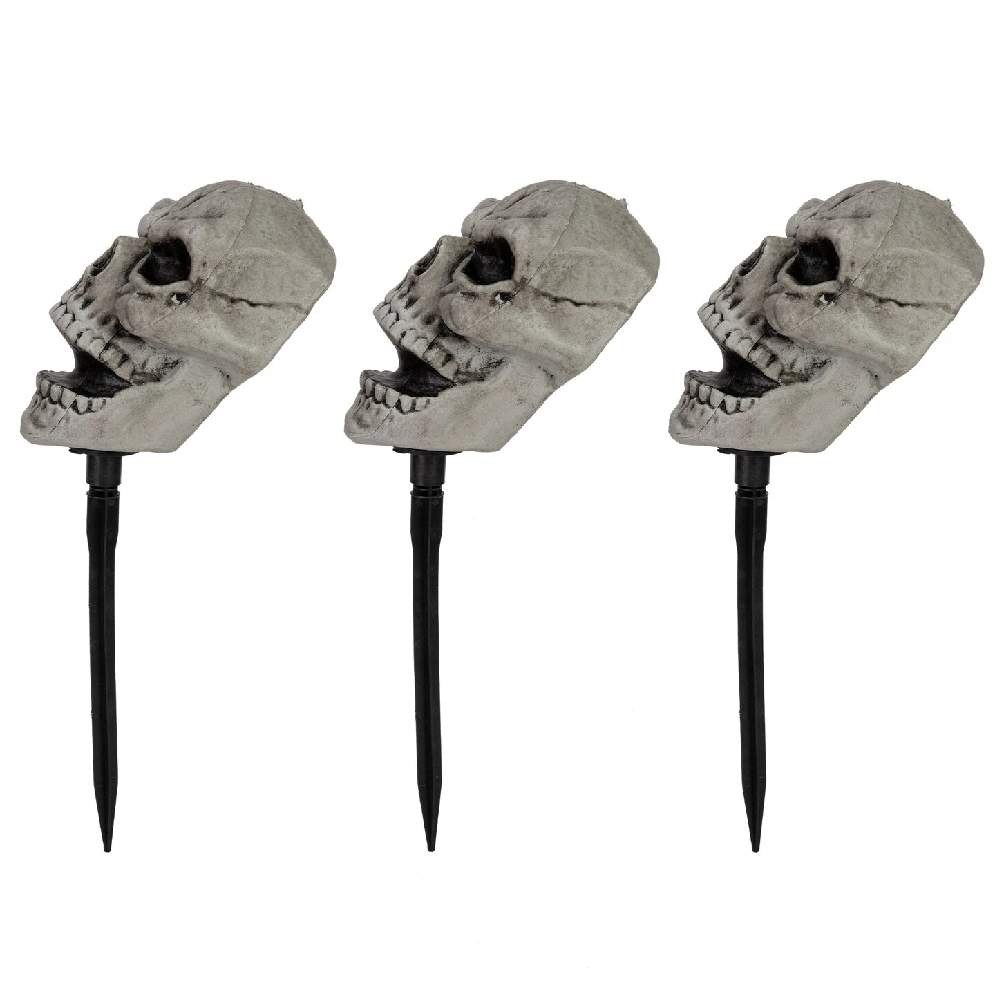 Northlight Set Of 3 Skull Stakes Outdoor Yard Halloween Decorations Gray 6 Northlight Set Of 3 Skull Stakes Outdoor Yard Halloween Decorations Gray - Image 4