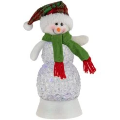 Northlight LED Lighted Acrylic Snowman Christmas Snow Globe - 11" Clear -Northlight 215844116713312