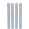 Northlight Set Of 4 Brushed Silver-tone LED Flameless Wax Flickering Taper Candles 9.5" -Northlight 215845329088736