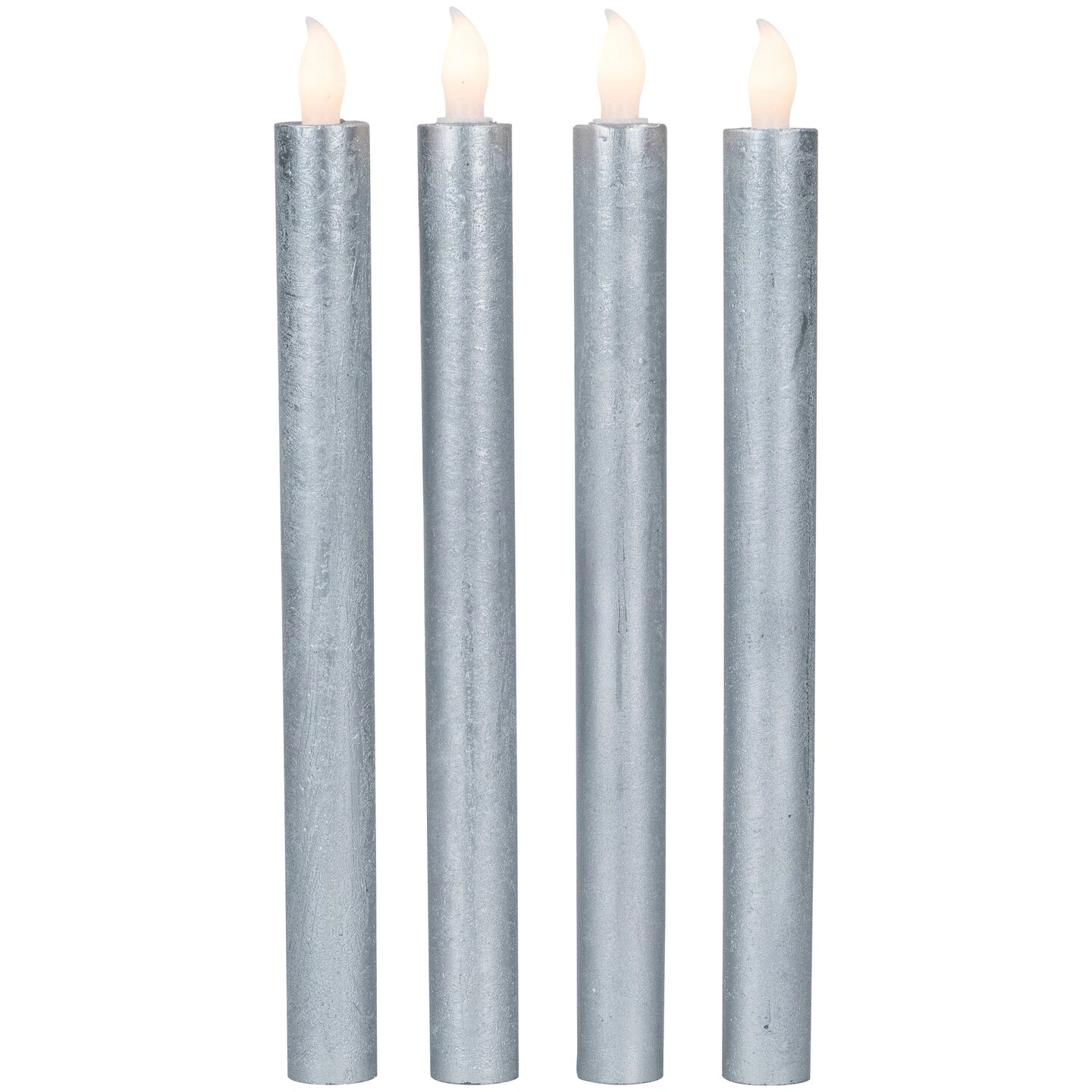 Northlight Set Of 4 Brushed Silver-tone LED Flameless Wax Flickering Taper Candles 9.5" 3 Northlight Set Of 4 Brushed Silver-tone LED Flameless Wax Flickering Taper Candles 9.5"