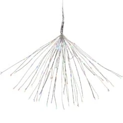 Northlight LED Lighted Firework Branch Christmas Decoration - Micro Fairy Multi-Color Lights - 20" Silver -Northlight 219932573257568 2