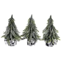 Northlight Mini Silvery Pine Downswept Artificial Christmas Trees - 9.5" - Set Of 3 Green 10 Northlight Mini Silvery Pine Downswept Artificial Christmas Trees - 9.5" - Set Of 3 Green -Northlight 221975192700384 1