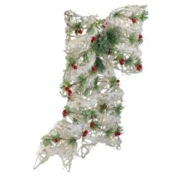 Northlight 20" White Rattan Berry And Pinecone Christmas Bow 9 Northlight 20" White Rattan Berry And Pinecone Christmas Bow -Northlight 221975925079008