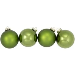 Northlight 2-Finish Glass Christmas Ball Ornaments - 3.25" (80mm) - Kiwi Green - 6ct 13 Northlight 2-Finish Glass Christmas Ball Ornaments - 3.25" (80mm) - Kiwi Green - 6ct -Northlight 221976024928224