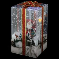 Northlight Musical Santa Lighted Snowing Gift Box With Ribbon Christmas Decoration - 12" Multi 17 Northlight Musical Santa Lighted Snowing Gift Box With Ribbon Christmas Decoration - 12" Multi -Northlight 221976458919648 2