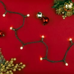 Northlight LED G12 Berry Christmas Lights - Warm White - 16' Brown Wire - 50ct -Northlight 223897947190800