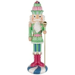Northlight Pastel Christmas Candy Nutcracker King - 21.75" - Green -Northlight 226162710386896