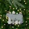 Northlight 4.5" Country Rustic Cow And White Picket Fence Christmas Ornament