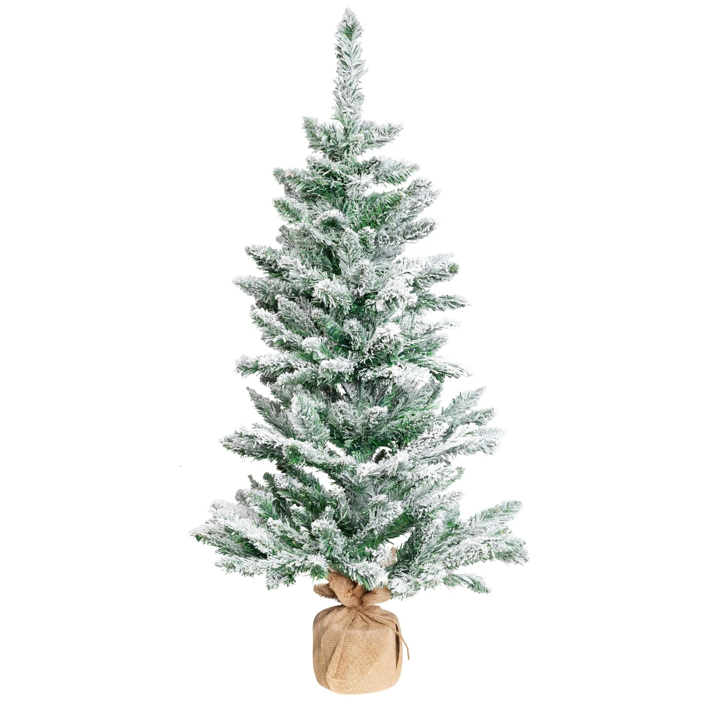 Northlight Frosted Pine Artificial Christmas Tree In Burlap Base - 3.5' - Unlit Green 5 Northlight Frosted Pine Artificial Christmas Tree In Burlap Base - 3.5' - Unlit Green - Image 3