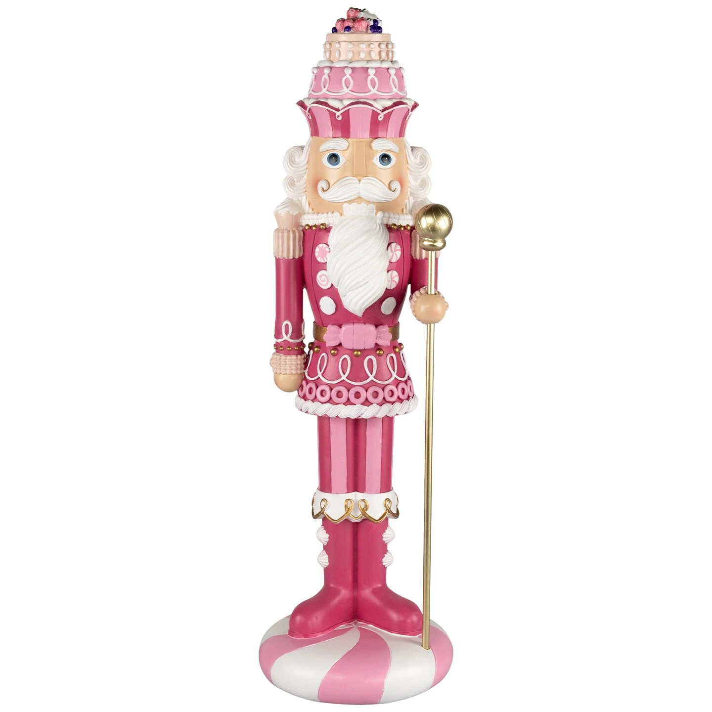Northlight Pastel Candy Nutcracker King Christmas Figure - 21.5" - Pink 5 Northlight Pastel Candy Nutcracker King Christmas Figure - 21.5" - Pink - Image 3