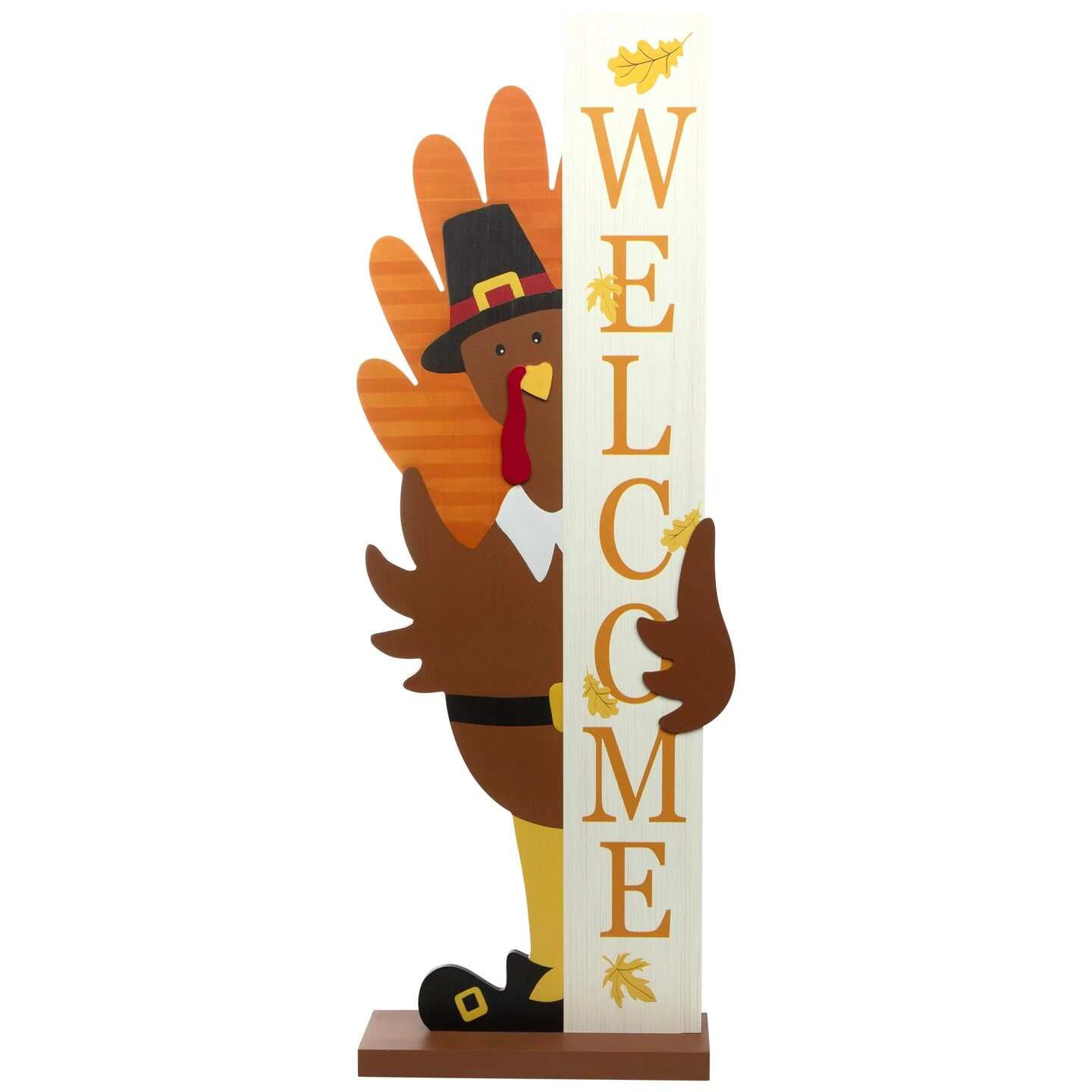 Northlight Turkey Welcome Fall Harvest Outdoor Porch Sign - 35.5" Brown 5 Northlight Turkey Welcome Fall Harvest Outdoor Porch Sign - 35.5" Brown - Image 3
