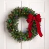Northlight Pre-Lit Northern Pine Artificial Christmas Wreath - 24" - Multicolor LED Lights Green