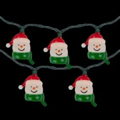 Northlight Snowman Heads With Scarves Christmas Light Set - Clear - 7.5' Green Wire - 10ct White 14 Northlight Snowman Heads With Scarves Christmas Light Set - Clear - 7.5' Green Wire - 10ct White -Northlight 2305855607910645200