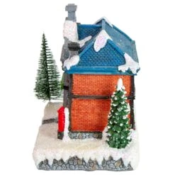 Northlight LED Lighted Post Office Christmas Village Decoration - 7" Red -Northlight 2305859952034036704