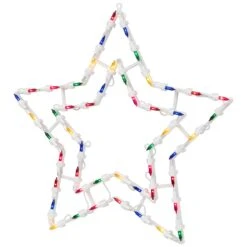 Northlight Lighted Star Christmas Window Silhouette Decoration - 16" - Multicolor Lights White 15 Northlight Lighted Star Christmas Window Silhouette Decoration - 16" - Multicolor Lights White -Northlight 2305867220812231632