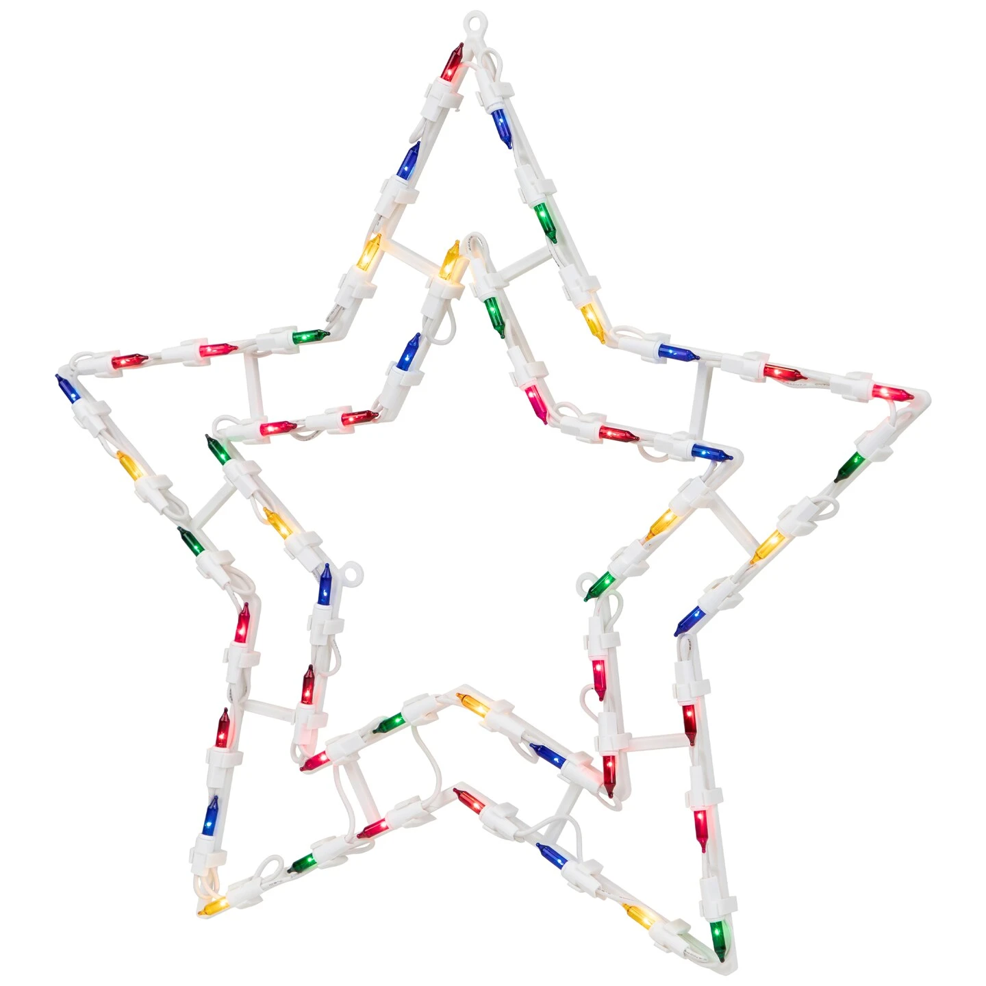 Northlight Lighted Star Christmas Window Silhouette Decoration - 16" - Multicolor Lights White 8 Northlight Lighted Star Christmas Window Silhouette Decoration - 16" - Multicolor Lights White - Image 6